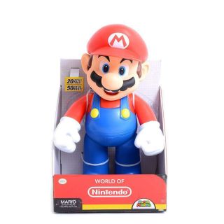 World Nintendo Giant 20 " Inch Mario Posable Figure Jakks Pacific Toy