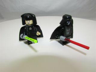 2 Lego Star Wars Minifigure Darth Vader & Luminara Light Up Lightsaber
