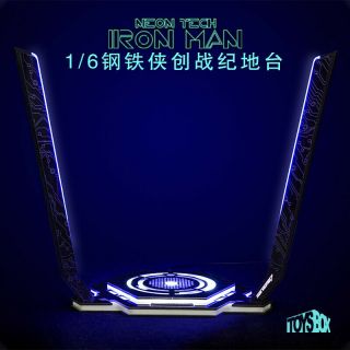 Toy - Box 1/6 Iron Man Legacy Platform Stand Model Led Light For 12 " Figure Action