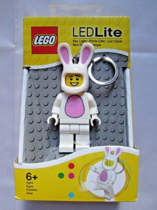 Lego Bunny Suit Guy Minifigure Keychain Led Lite Key Light Retired