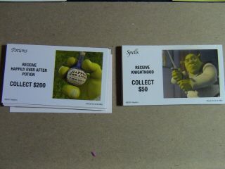 Shrek Monopoly Collector ' s Edition 100 Complete.  VG.  Parker Bro 3