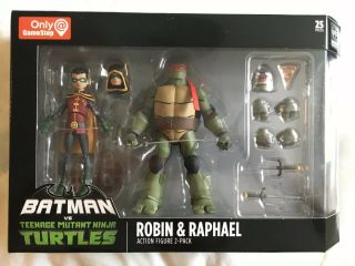 Gamestop Batman Vs Tmnt Robin And Raphael 2 Pack Teenage Mutant Ninja Turtles