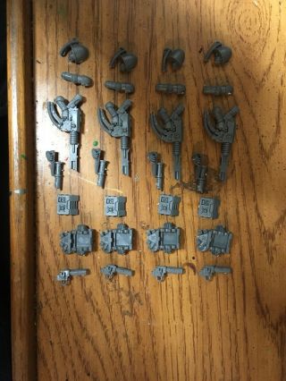 Warhammer 40k Space Marine Lascannons W/ Backpacks And Arms X4