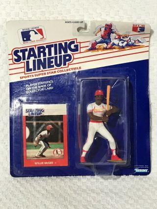 1988 Mlb Baseball Starting Lineup Willie Mcgee St.  Louis Cardinals