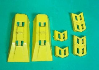 Vintage G1 Transformers Omega Supreme Large Small Med Yellow Leg Clip Shield Set
