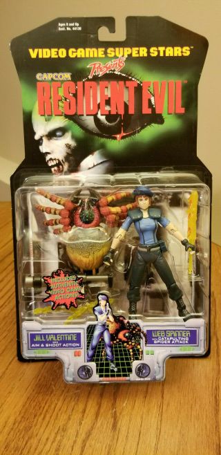 Toybiz Resident Evil Jill Valentine & Web Spinner Action Figure Capcom 1998