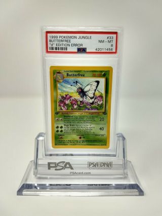 Pokemon Card Jungle 1st Edition Butterfree 33/64 Psa 8 Nm - " D 