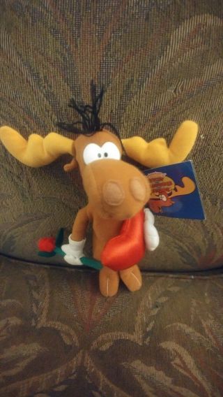Adventures Of Rocky And Bullwinkle Plush Moose Toy Stuffed Animal Tv Cartoon