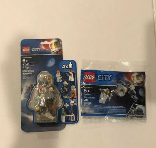 Lego City 30365 Nasa Space Satellite Astronaut & 40345 Space Minifigure Pack