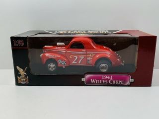 1941 Willys Coupe Road Signature Yat Ming 41 Red 1/18 Die Cast
