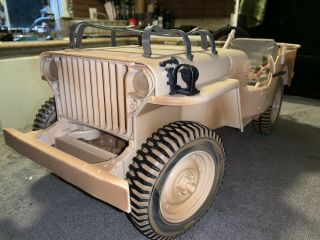 1/6 Scale Wwii Desert Willys Jeep 12” Hasbro 21st Century Dragon