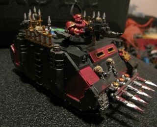 Warhammer 40k Chaos Space Marines Rhino,  Painted,  Plastic