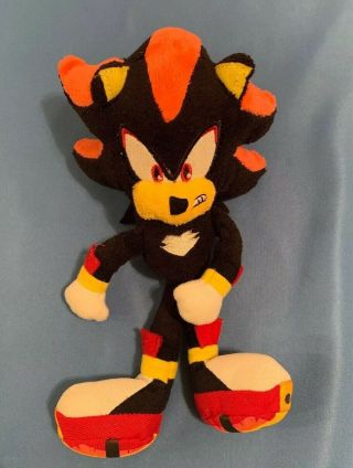 Sonic The Hedgehog Shadow Plush Toy Sega 8 " - 9 " Black White Red