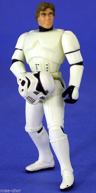 Star Wars Loose Potf Rare Usa Kelloggs Exclusive Han Solo Stormtrooper Disguise.