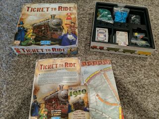 Ticket To Ride Board Game And 1910 Expansion By Alan R.  Moon Train Adventure