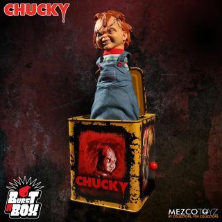 Mezco Toyz Burst A Box Scarred Bride Of Chucky 14 " Action Figure Doll Wc78187