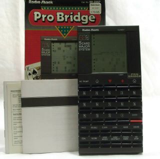 Radio Shack Pro Bridge Electronic Handheld Bridge Card Game 60 - 2257