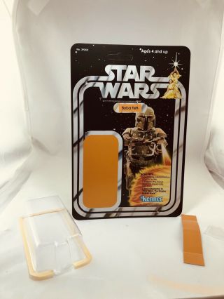 Vintage Star Wars Boba Fett 21 Back Restoration Re - Card Kit & Bubble