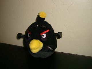 Angry Birds Halloween Frankenstein Black Bomb Bolts Stitches Plush Stuffed 6 
