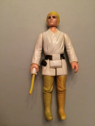 Star Wars Kenner 1977 Luke Skywalker Blonde Hair Figure Tip Of Saber Broken Off