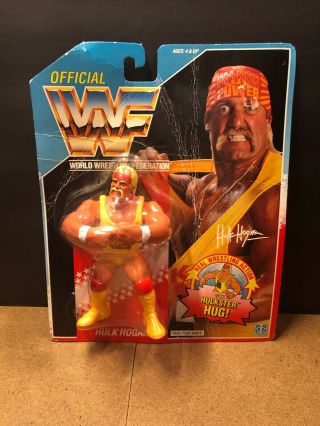 Wwf Hasbro Hulk Hogan Hulkster Hug Us Card Moc Vintage Wrestling Figure