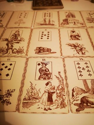 Madame Le Normands Mystic Cards of Fortune Oracle Deck 1960s Lenormand not tarot 3