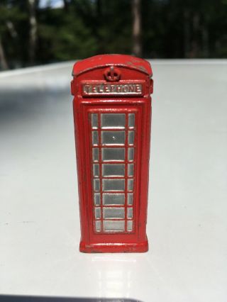 Dinky Toys Meccano Telephone Box No.  12c 1936 Red Made In United Kingdom