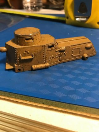 Tootsietoy - Us Army Armored Car - Early Toy Tank.  1920’s