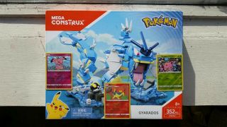 Gyarados Mega Construx Pokemon Toy Building Set,  3 Pokemon Cards