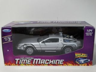 Welly Delorean Time Machine Back To The Future 1 Movie Car 1:24 Diecast Model