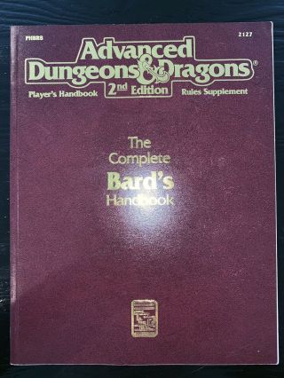 Ad&d: Phbr8 - The Complete Bard’s Handbook - Tsr 2127