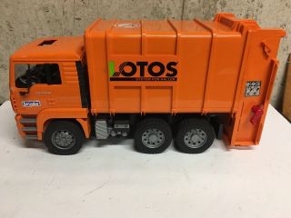 Bruder Man Tga 41.  440 Lotos Orange Recycling Trash Garbage Truck