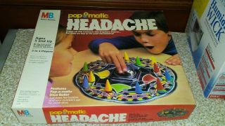 1986 Pop O Matic Headache Milton Bradley Game 4709 Popomatic Vintage Complete