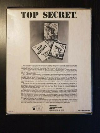 VINTAGE: TOP SECRET,  1981,  espionage RPG by TSR 8
