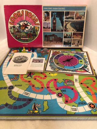 Cooks Tour – European Travel Board Game Vintage Selchow & Righter No.  24 1972
