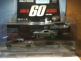 Greenlight Hitch&tow 2015 Ford F - 150,  Eleanor 1967 Mustang Green Machine 1:64
