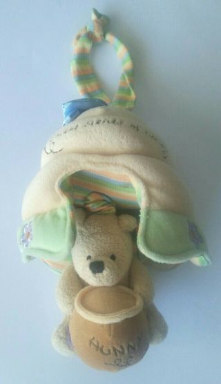 Classic Winnie The Pooh Playgro Disney Plush Toy To Hang On Cot Or Crib