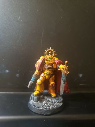 Warhammer 40k Painted Imperial Fists Captain Thassarius - Space Marine Heroes