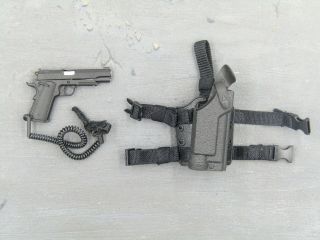 1/6 Scale Toy Female Special Forces - Black Pistol W/drop Leg Holster