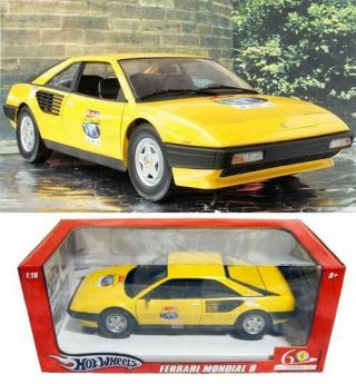 Hot Wheels 1/8 1980 Ferrari Mondial 8 Yellow 60th Anniversary Mattel