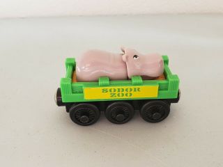 Fisher - Price Thomas & Friends Wooden Railway Sodor Zoo Hippo Car