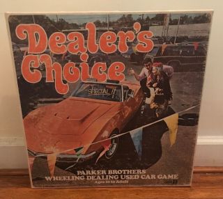 Vintage 1972 Dealer ' s Choice Car Board Game Complete Parker Brothers 3