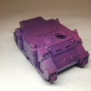 Warhammer 40k Space marines - Chaos Space Marine Rhino - Partially painted 8