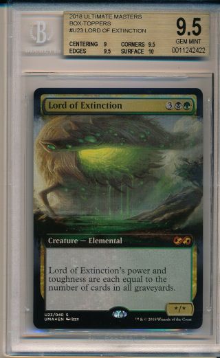 Lord Of Extinction Ultimate Masters Box Topper Gem Graded Bgs 9.  5 Magic Mtg