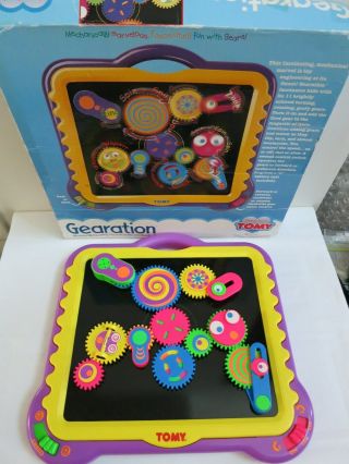 1997 Tomy Gearation Mechanical Magnetic Toy Gears & Complete,  W/ Box