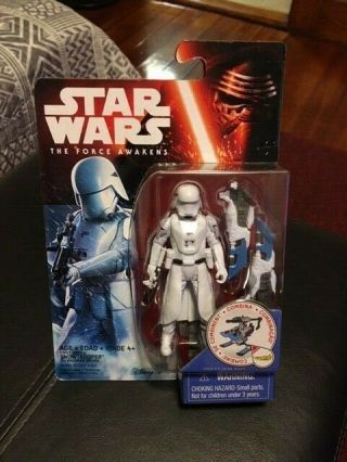 Star Wars The Force Awakens Hasbro First Order Snow Trooper 3.  75 Figure Moc