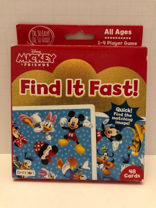 Disney Mickey Mouse - Find It Fast Card Matching Game -