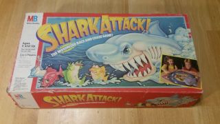 Shark Attack Board Game Milton Bradley 1988 Complete