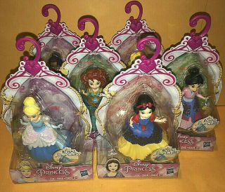Disney Princess Royal Clips Doll Set Toy Mulan Cinderella Snow White Brave Tangl