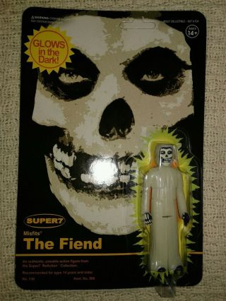 Super7 Reaction Misfits The Fiend 2018 Sdcc Glow In The Dark 3.  75 " Figure